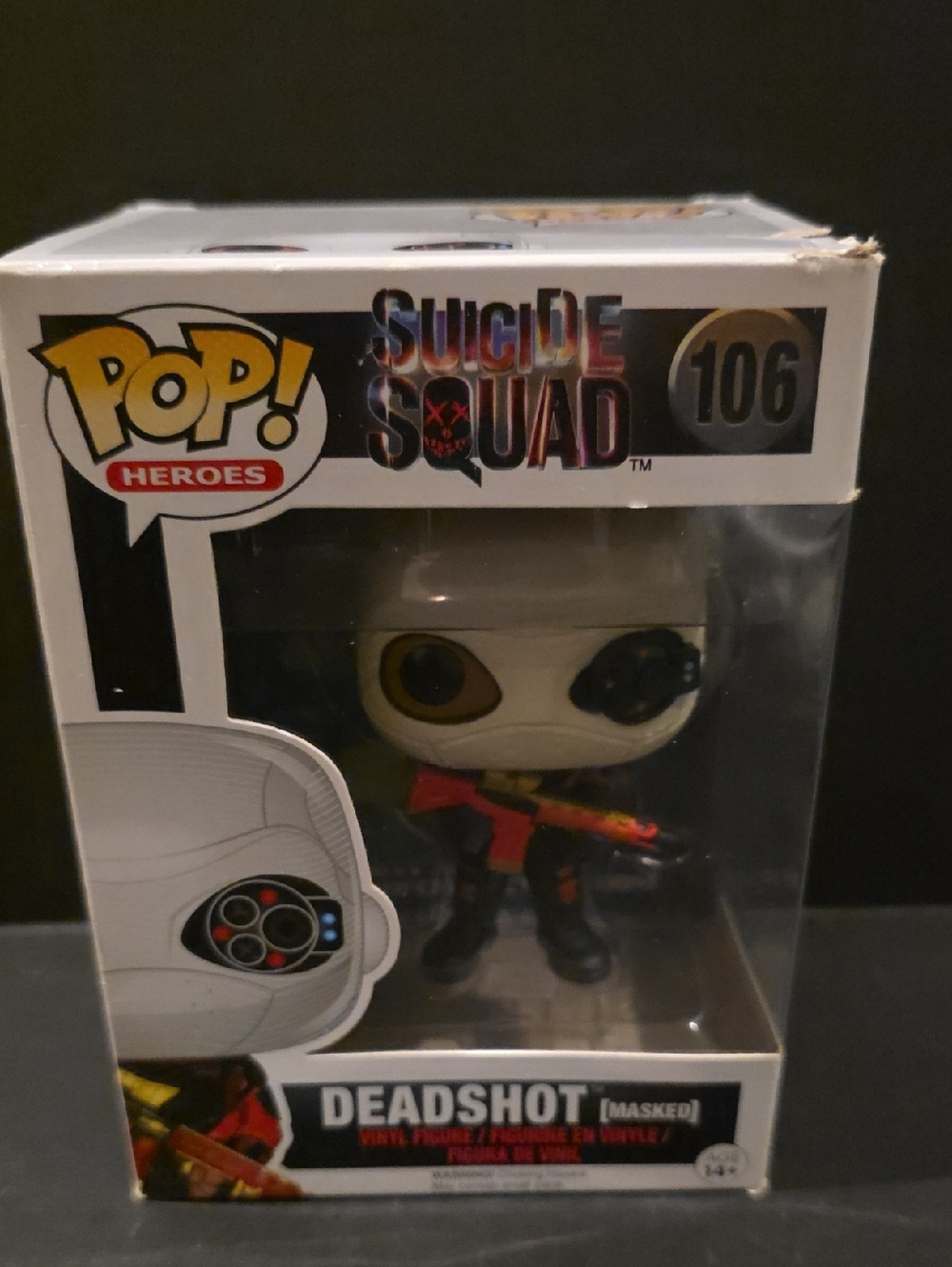 Funko Pop! Heroes Deadshot Masked Vinyl Figure - White, Red & Black
